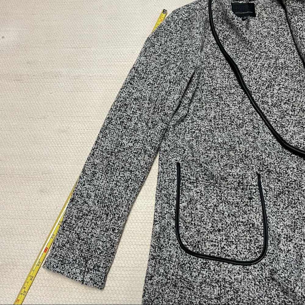 Mercer & Madison Black/White Drape Jacket Coat Cardigan Size S - Picture 8 of 8